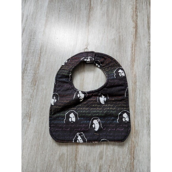 Pink Floyd Baby Bib Black White Band Members Music Merchandise EUC - Picture 3 of 5